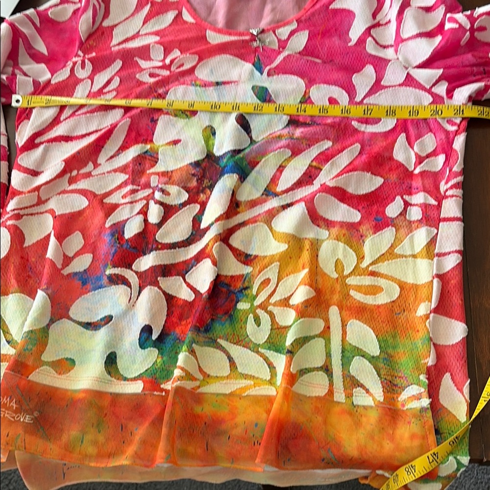 Leoma Lovegrove Women's Pink Floral Print Tunic Top - Picture 11 of 15